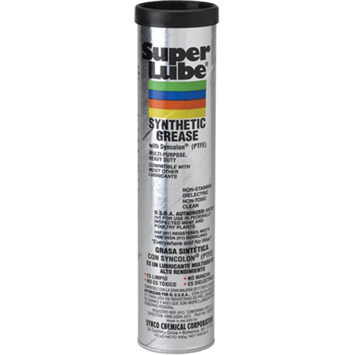 Super Lube Synthetic Based Grease With PFTE, 400 g, Cartridge Sidevic Inc.