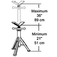 Heavy-Duty Pipe Jack, 2500 lbs. Load Capacity Sidevic Inc.