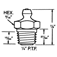 Fitting, 1/4"-18 Thread Sidevic Inc.