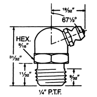 Fitting, 1/4" Thread Sidevic Inc.