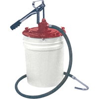 Pompes pour lubrification manuelle - Distributeurs doubles &agrave; levier, Zinc, 2,6 oz/course, Pour barils de 5 gal. Sidevic Inc.
