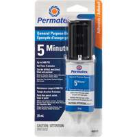 PermaPoxy 5 Minute General Purpose Epoxy, 29.5 ml, Epoxy, Two-Part, Clear Sidevic Inc.