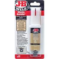 Plastic Bonder Adhesive, 25 ml, Syringe, Two-Part, Tan Sidevic Inc.