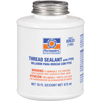 Thread Sealant with PTFE, Brush-Top Can, 473 ml, -54° C - 149° C/-65° F - 300° F Sidevic Inc.