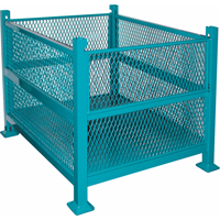Open Mesh Containers, 2 Drop Gates, 3000 lbs. Capacity, 34.5" W x 40.5" D x 32.25" H Sidevic Inc.