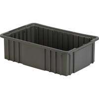 Contenant Divider Box, Poly&eacute;thyl&egrave;ne, 16,5" la x 10,9" p x 5" h, Gris Sidevic Inc.