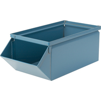 Bac en acier, Cap. 100 lb, 4-1/2" la x 8" p x 4-1/2" h, Bleu Sidevic Inc.