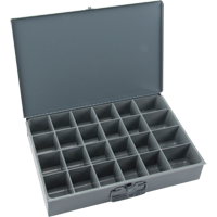 Boîtes &agrave; fond courb&eacute;, Acier, 24 compartiments, 18" la x 12" p, 3" h, Gris Sidevic Inc.