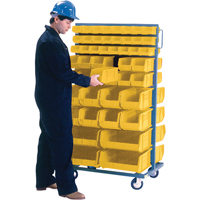 Support mobile deux c&ocirc;t&eacute;s pour bacs, &agrave; deux c&ocirc;t&eacute;s, 96 bacs, 36" la x 24" p x 63" h Sidevic Inc.