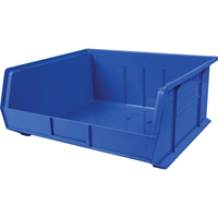 Plastic Bin, 16-1/2" W x 11" H x 18" D, Blue Sidevic Inc.