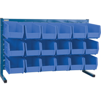 Louvered Rack with Bins, 18 Bins, 8-1/4" W x 36" D x 22" H Sidevic Inc.