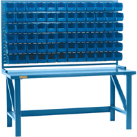 Rayonnage &agrave; persienne avec bacs, 36 bacs, 72" la x 15" p x 40" h Sidevic Inc.