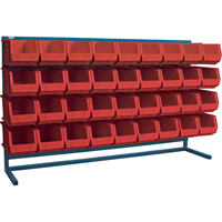 Rayonnage &agrave; persienne avec bacs, 36 bacs, 72" la x 15" p x 40" h Sidevic Inc.