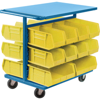 Chariot &agrave; bacs avec bacs, &agrave; deux c&ocirc;t&eacute;s, 20 bacs, 24" la x 38-1/2" p x 36-1/2" h Sidevic Inc.
