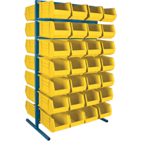 Double-Sided Stationary Bin Rack, 36" W x 24" D x 61" H, 56 Bins Sidevic Inc.