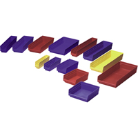 Shelf Bins, 8-3/8" W x 4" H x 17-7/8" D, Blue, 40 lbs. Capacity Sidevic Inc.