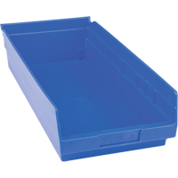 Plastic Shelf Bins, 8-3/8" W x 4" H x 17-7/8" D, Blue, 20 lbs. Capacity Sidevic Inc.