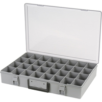 Compartment Case, Plastic, 32 Slots, 18-1/2" W x 13" D x 3" H, Grey Sidevic Inc.