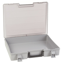 Compartment Case, Plastic, 15-1/2" W x 11-3/4" D x 2-1/2" H, Grey Sidevic Inc.