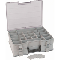 Compartment Case, Plastic, 48 Slots, 15-1/2" W x 11-3/4" D x 5" H, Grey Sidevic Inc.