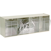 Tip-Out Bins Modular Storage System, 23-5/8" W x 6-5/8" D x 8-1/8" H, 4 Drawers Sidevic Inc.