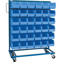 Support mobile pour bacs &agrave; un c&ocirc;t&eacute;, &agrave; un c&ocirc;t&eacute;, 36 bacs, 36" la x 16" p x 46-1/2" h Sidevic Inc.