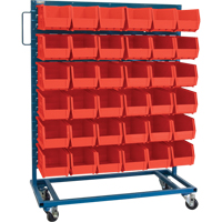 Support mobile pour bacs &agrave; un c&ocirc;t&eacute;, &agrave; un c&ocirc;t&eacute;, 36 bacs, 36" la x 16" p x 46-1/2" h Sidevic Inc.