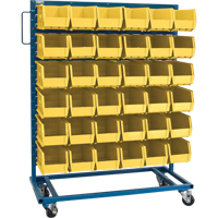 Support mobile pour bacs &agrave; un c&ocirc;t&eacute;, &agrave; un c&ocirc;t&eacute;, 36 bacs, 36" la x 16" p x 46-1/2" h Sidevic Inc.