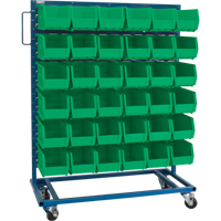 Support mobile pour bacs &agrave; un c&ocirc;t&eacute;, &agrave; un c&ocirc;t&eacute;, 36 bacs, 36" la x 16" p x 46-1/2" h Sidevic Inc.