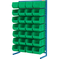 Single-Sided Stationary Bin Rack, 36" W x 12" D x 61" H, 28 Bins Sidevic Inc.