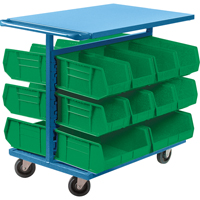 Chariot &agrave; bacs avec bacs, &agrave; deux c&ocirc;t&eacute;s, 20 bacs, 24" la x 38-1/2" p x 36-1/2" h Sidevic Inc.