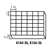 K-Resin Compartment Box, Plastic, 36 Slots, 6-9/16" W x 9-5/8" D x 1-1/2" H, Transparent Sidevic Inc.