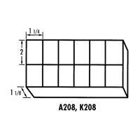 K-Resin Compartment Box, Plastic, 12 Slots, Transparent Sidevic Inc.