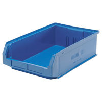 Contenants g&eacute;ants empilables, 12,375" la x 19,75" p x 5,875" h, Bleu Sidevic Inc.