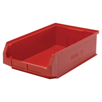 Contenants g&eacute;ants empilables, 12,375" la x 19,75" p x 5,875" h, Rouge Sidevic Inc.