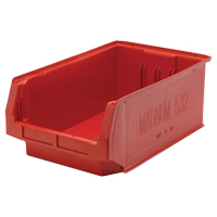 Contenants g&eacute;ants empilables, 12,375" la x 19,75" p x 7,875" h, Rouge Sidevic Inc.