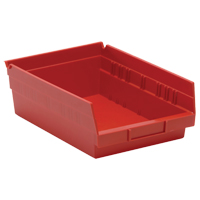 Bacs de rangement pour tablettes, 8-3/8" la x 4" H x 11-5/8" p, Rouge, Capacit&eacute; 30 lb Sidevic Inc.