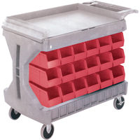 Pro Cart With Blue Bins, Double-sided, 36 bins, 45-5/18" W x 24" D x 34-3/4" H Sidevic Inc.