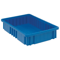 Contenants Divider Box, Plastique, 16,5" la x 10,9" p x 3,5" h, Bleu Sidevic Inc.