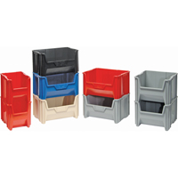 Giant Stacking Containers, 16.5" W x 17.5" D x 12.5" H, Grey Sidevic Inc.