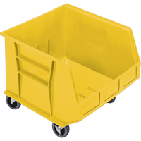 Mobile Bin, 14" H x 16-1/2" W x 18" D, 75 lbs. Capacity, Yellow Sidevic Inc.