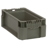 Collapsible Stacking Container, 7" W x 12" D x 5" H, Grey Sidevic Inc.