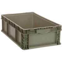 Stacking Container, 15" W x 15" D x 9.5" H, Grey Sidevic Inc.