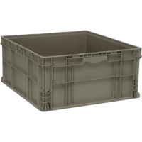 Stacking Container, 22.5" W x 22.5" D x 11" H, Grey Sidevic Inc.