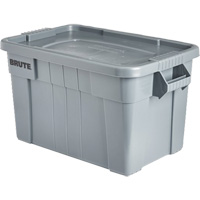 Bac de stockage Brute avec couvercle, 27,88” p x 17,38” la x 15,13” h, Capacit&eacute; 160 lb, Gris Sidevic Inc.