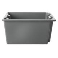 Caisse-palette empilable et emboîtable, 10" x 15,5" x 19,5", Gris Sidevic Inc.