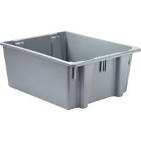 Caisse-palette empilable et emboîtable, 10" x 19,5" x 23,5", Gris Sidevic Inc.