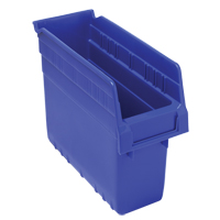 Store-Max Shelf Bins, 4-3/8" W x 8" H x 11-5/8" D, Blue, 44 lbs. Capacity Sidevic Inc.