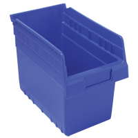 Store-Max Shelf Bins, 6-5/8" W x 8" H x 11-5/8" D, Blue, 44 lbs. Capacity Sidevic Inc.