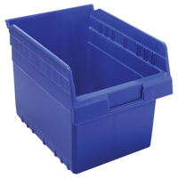 Store-Max Shelf Bins, 8-3/8" W x 8" H x 11-5/8" D, Blue, 44 lbs. Capacity Sidevic Inc.